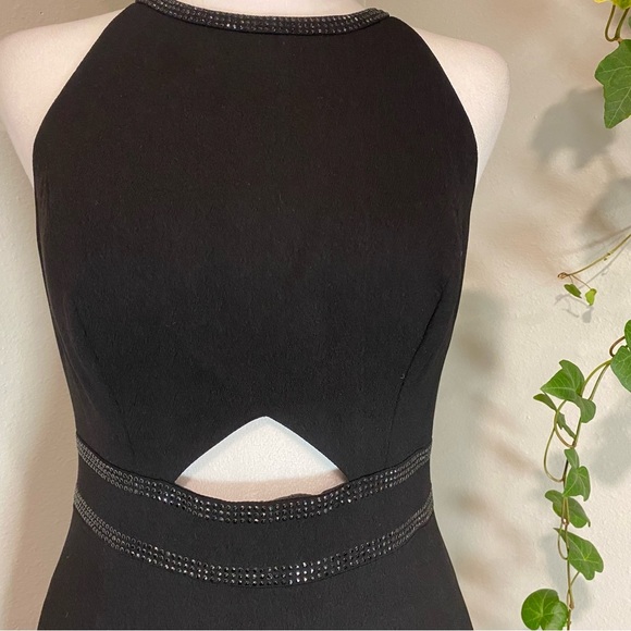 Aidan Mattox black Elegant Sleeveless Evening Gown Dress‎ Size 4 - Picture 4 of 15